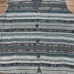 Vintage Koret‎ Blue Striped Button Front Vest Size Medium Photo 2