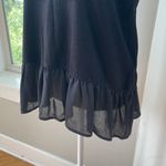 Verve Ami  Black Knit Top Peplum Blouse Ruffle Hem Size Small Photo 3
