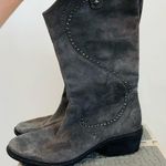 B Makowsky  Tall Gray Suede Riding Boots LeAnn Womens 8.5 Western Photo 2