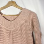 Abercrombie & Fitch  Light Pale Pink V-Neck Ribbed Sweater S Photo 2