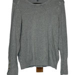Catherine Malandrino  Gray Long Sleeve Crewneck Sweater‎ Size L Photo 0