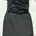 David's Bridal One Shoulder Black Dress Size 6 Photo 0