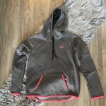 Under Armour 🩶✨ Cozy Sportstyle Grey with Pink Trim Fleece Hoodie Photo 0