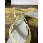 Crocs  Sandals Womens 4 Isabella‎ Pale Yellow Gold Strappy Slip On Gladiator Photo 7