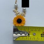NEW Sunflower&pearls gold pendant fashion necklace Photo 3