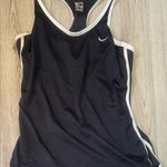 Nike  Black white Fitted Racerback Tank Top sleeveless shirt Photo 0
