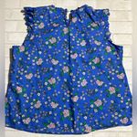 J.Crew Blue and Pink Floral Blouse Photo 1