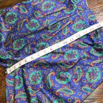 Carlisle Women’s Vintage Baroque Paisley Floral Blue and Green Pants Photo 6