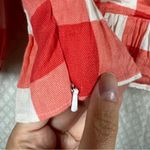 Lovers + Friends  Red White Gingham‎ Puff Sleeve Peasant Top Photo 4