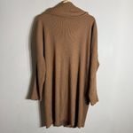 Gap  Ribbed Cowl Neck Sweater Mini Dress Women's Large Brazen Brown Cozy Knit Photo 9