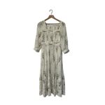 DOEN Minta Floral Midi Dress in Painted Bouquet White Size XS Photo 3