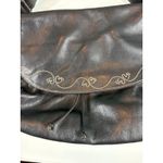 Cole Haan  Leather Flap Shoulder Bag Embroidered‎ Accent Bohemian Womens Purse Photo 1