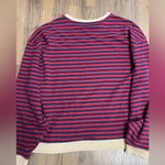 We The Free Free People $98 Classic Striped Crew Nautical Sweater Red Blue Photo 4