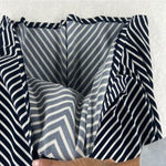 Roz & Ali ‎ Nautical Navy Blue White Striped Stretch Jersey Knit Keyhole Dress Photo 6