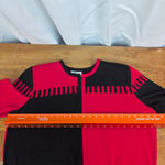 Vintage USA Made Ladies' Zip Up Colorblock Sweater Black Size L Photo 5
