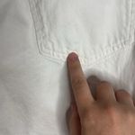 AGOLDE  Fen High Rise Relaxed Organic Cotton White Distressed Crop Jeans Size 28 Photo 6