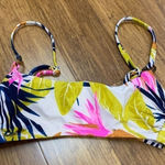 Xhilaration  Tropical Floral‎ Print Scoop Neck Bikini Top Pink Blue - Size XS Photo 0