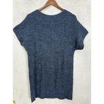 st. john's bay  sweater dress womens large blue short sleeve v neck‎ pullover knit Photo 5