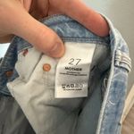 Mother The Mid Rise Rambler Zip Flood Jeans Ripped Light Wash Size 27 Blue Photo 4