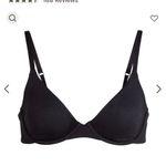 SKIMS  Cotton Jersey Mesh Lining Underwire Bra Soot‎ Size 34A  black Photo 2