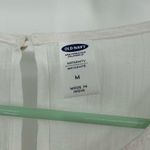 Old Navy  size medium maternity short sleeve white blouse top shirt pin tuck lace Photo 3