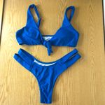 Womens Zaful 2Pc Sexy Bikini Swimsuit Cheeky Tealish Blue Size 6 Photo 0