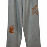 Nomad Heather Grey Sweatpants joggers drawstring & graphic to legs NWOT Photo 0