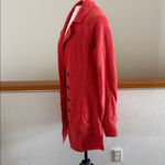Free People  orange wool cardigan jacket coat oversized knit trench Photo 3
