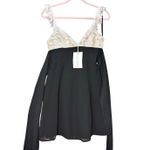 Saints + Secrets  LAKYN LACE BUST TIED BACK MINI DRESS BLACK Size Small Photo 3