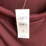 Loft NWT  Burgundy Lounge Wide Neck Short Sleeve Shirt Photo 3