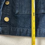 Triarchy  Phoebe Short Sleeve Denim Cropped Jacket in Dark Blue Denim Size Small Photo 6