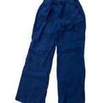 Mark & Spencer Marks & Spencer Linen Navy Blue Wide Leg Paper Bag Pants 🔥 Photo 0