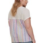 Torrid Cotton Modal Slub Clip Dot Mixed Dolman Tee Photo 6