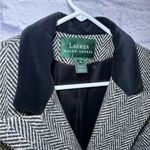 Ralph Lauren Lauren Double Breasted Wool Herringbone Coat Womens 12 Vintage USA Photo 6