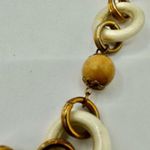 Bisou Bisou brown and white beaded necklace Photo 3