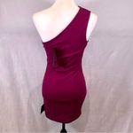 Lulus Magenta One-Shoulder Cutout Bodycon Mini Dress size small NWT Photo 6