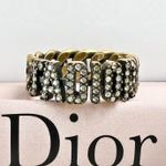 Christian Dior Dior J’Adior Crystal And Gold Logo Ring Photo 0
