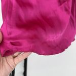 WDNY Magenta Silk Red Lace Midi Dress Formal Size 10 Y2k Pink Photo 10