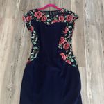 BCX  Navy Dress with Pink Floral Accents Photo 7