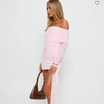 Princess Polly  - Rozalee Long Sleeve Off Shoulder Mini Dress Pink Photo 1