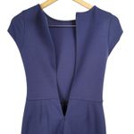 Love Ady Women Navy Blue Cap Sleeve Peplum Sheath Dress XS Photo 4