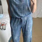 Abbeline Strapless Blue Jumpsuit Photo 2