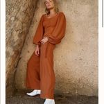 Free People NEW Linen Josie Jumpsuit Size 8 Photo 9