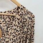 Kori Bodysuit Womens Large NWT Cream Black Cheetah Animal Print Long Sleeve Photo 3