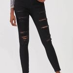 Black Ripped Skinny Jeans Size M Photo 0