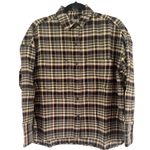 Everlane NWT  Soft Brushed Flannel Brown Plaid Boxy Button Up Shirt Sz Small Photo 2