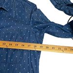 Levi's  Polka Dot Shirt Dress Women’s Sz M Long Sleeve Pockets Polo- MISSING BELT Photo 8