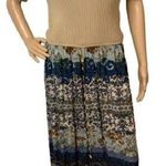 Vintage 1990s Boho Two Toned Floral Patterned Maxi Dress Size 14 Photo 0