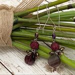 Handmade Crystallized Swarovski Elements Dangling Earrings Photo 3