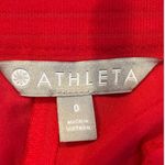 Athleta Tribeca Utility Crop Hibiscus Red Pants Size 0 Zip Pockets Photo 7